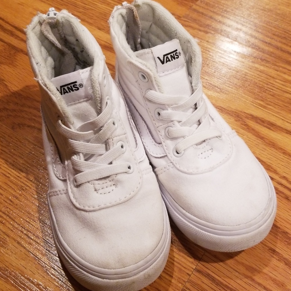 Toddler white vans